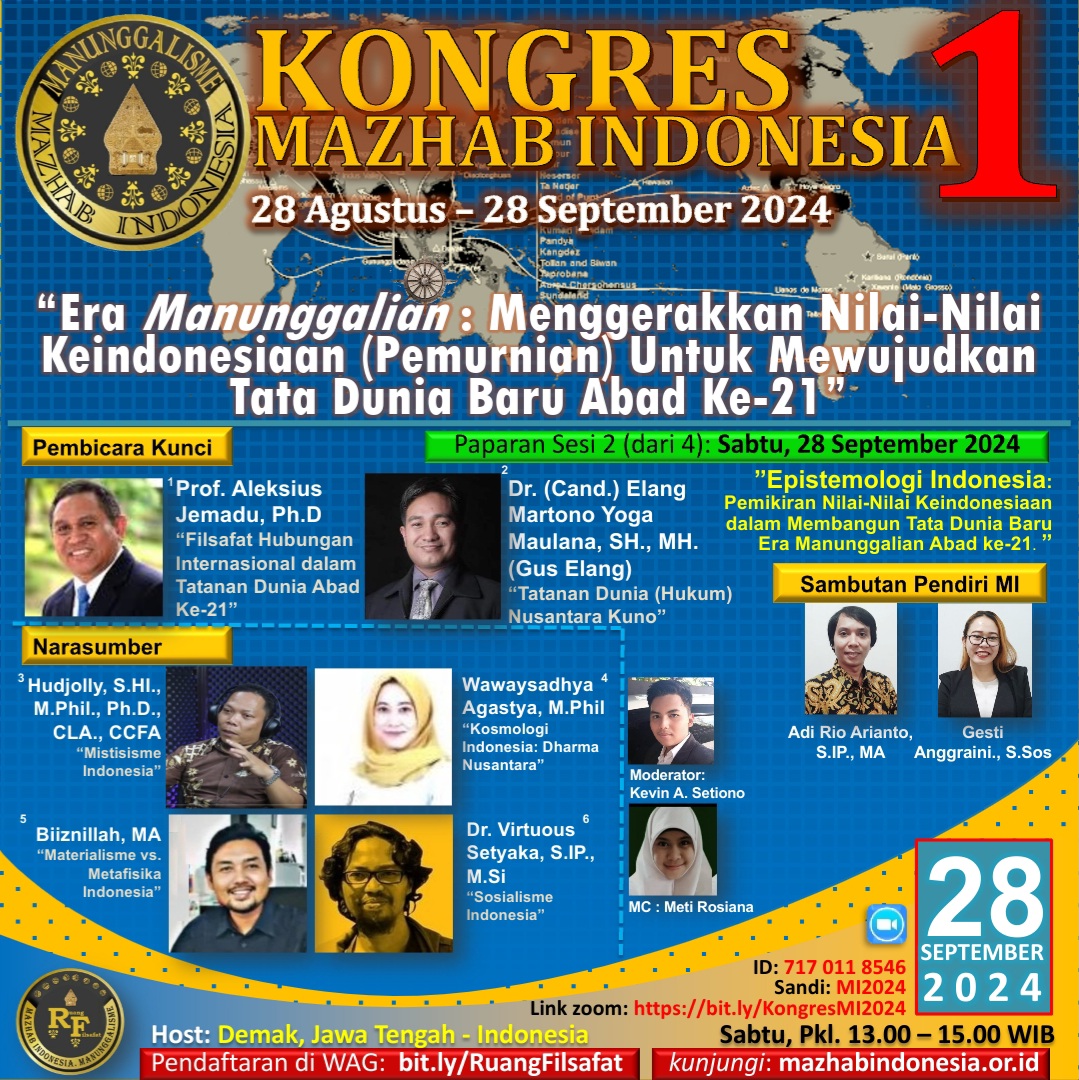 POSTER KONGRES MI KE-1 28'09'2024 - Sesi 2 Epistemologi Indonesia (Sela)